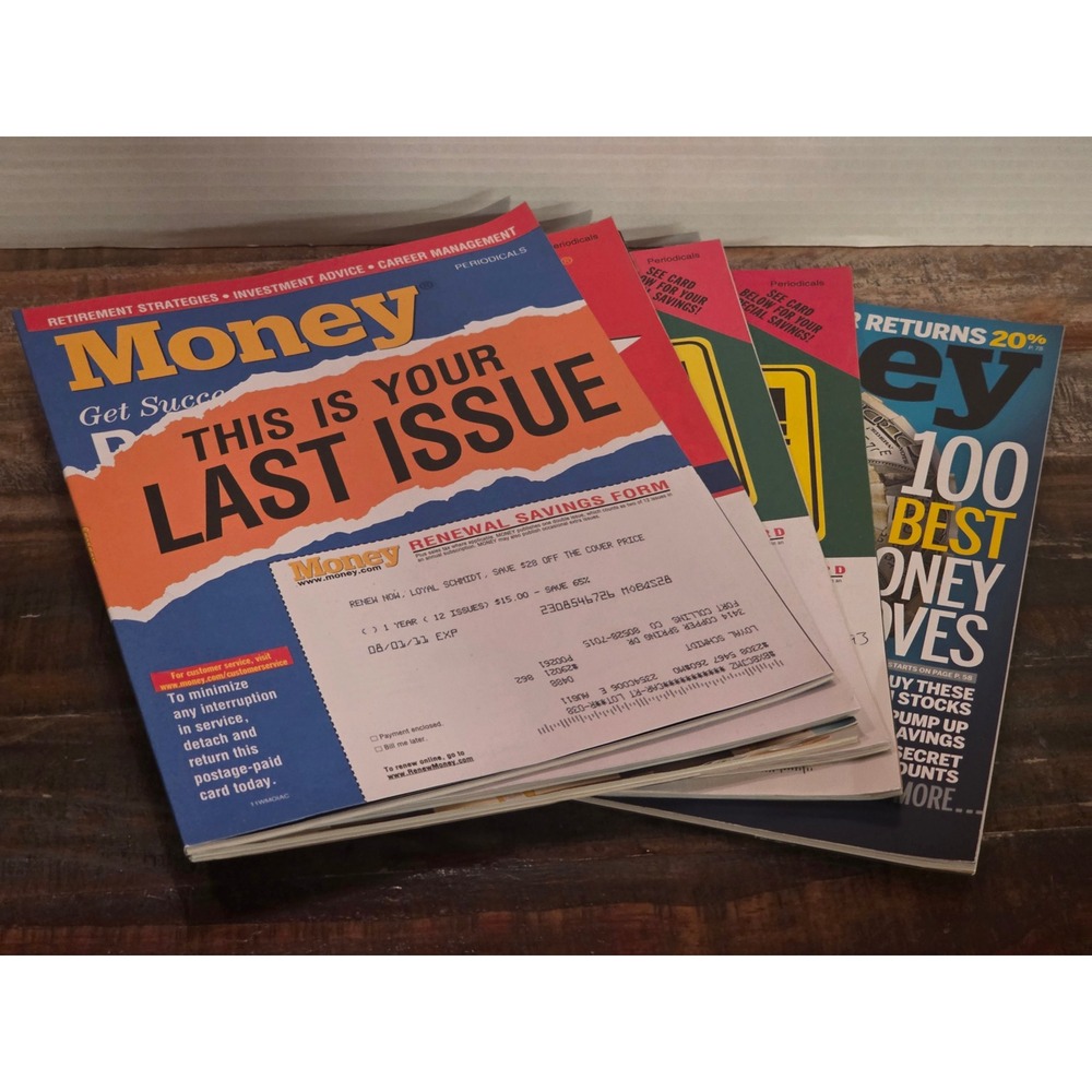 Money Magazine 2011 Lot of 5 Issues March April June July‎ Aug Finance Investing